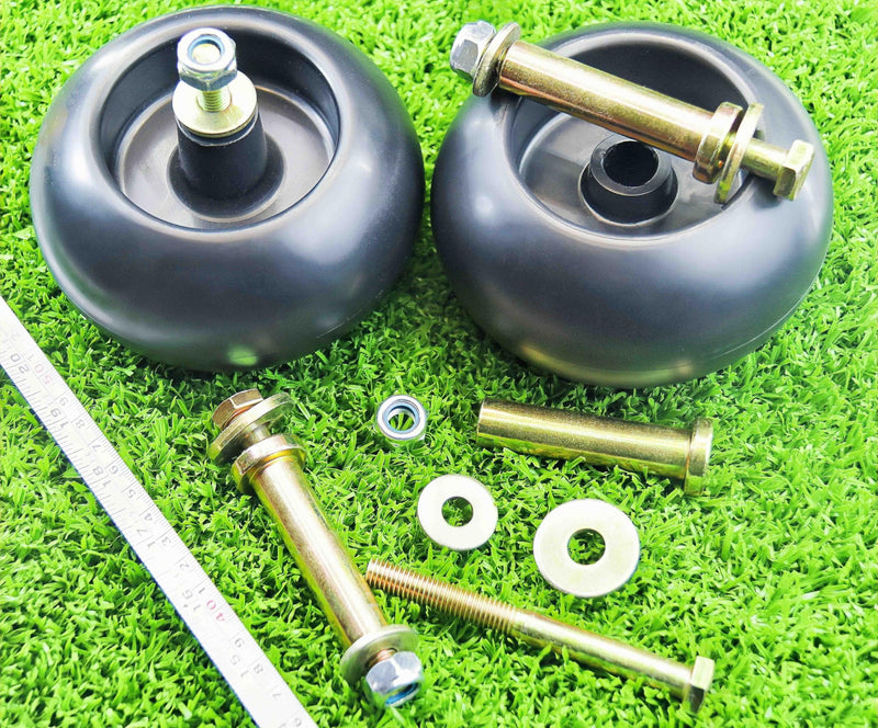 4 Pack Deck Wheel Bolts and locknut kit Compatible with Exmark Lawn mowers 103-3168 103-4051 1-603299 1-603602 PL7540 225-205,More 5/8" bore Wheel 4Pack 5/8"x 4-1/5"