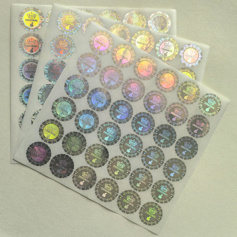 280pcs Hologram Tamper evident Sticker, Original,Genuine Guaranteed Label Sticker,Security Holographic Label,Warranty Void Seal Sticker(Silver,1inch) 25mm Silver