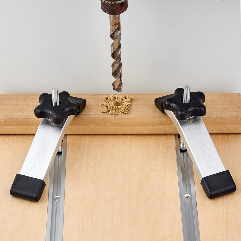 [Australia - AusPower] - T Track Hold Down Clamps- Double-Cut Profile Aluminum T-Track Clamps 6-3/8" L X 1-1/4"W -Woodworking and Clamps-Fine Sandblast Anodized -Silver Color -2 Pack 6-3/8" T track Clamps,2pk 