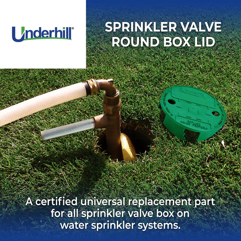 [Australia - AusPower] - Underhill Sprinkler Valve Round Box Lid, VersaLid 6 Inch to 7 Inch Universal Cover for Automatic Irrigation System, Green, VL-6 Green - 1 Pack 