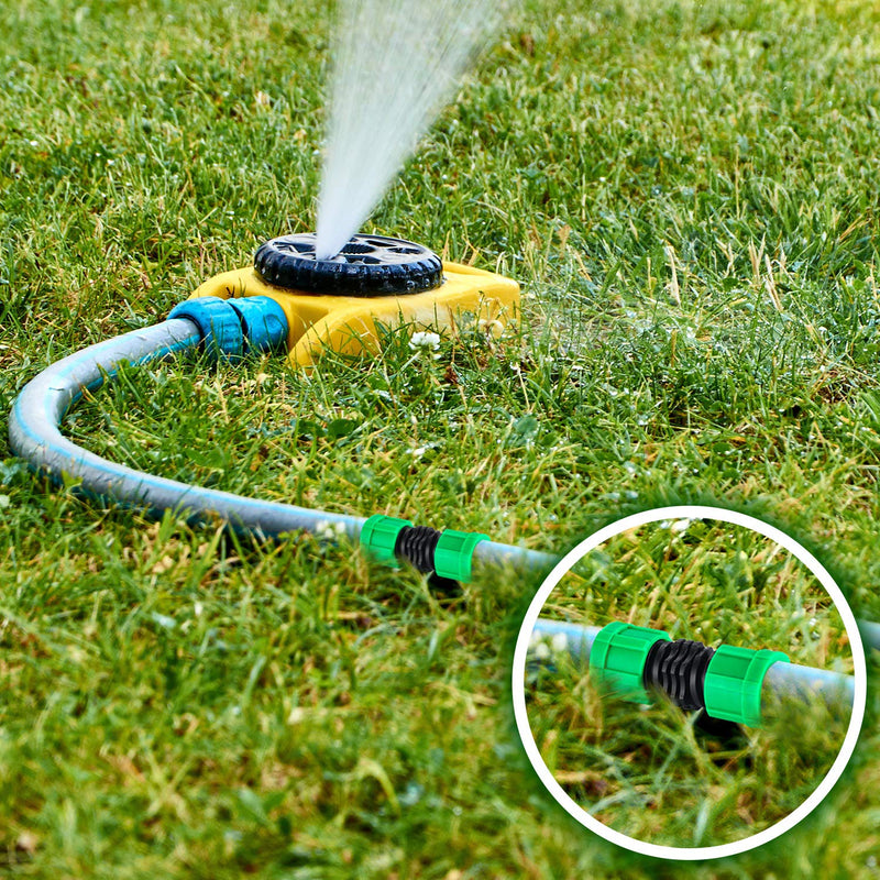 [Australia - AusPower] - 12 Pieces Drip Irrigation Coupling, 5/8 Inch Universal Connector Drip Tubing Fittings, Compatible with Most 16-17 mm Drip Tape AG Tubing Drip or Sprinkler Systems (green) Green 
