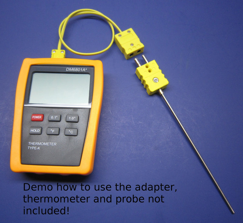 [Australia - AusPower] - Quick Disconnect Standard to Miniature Mini K-Type Thermocouple Transition Adapter Cable Q-K-AD 