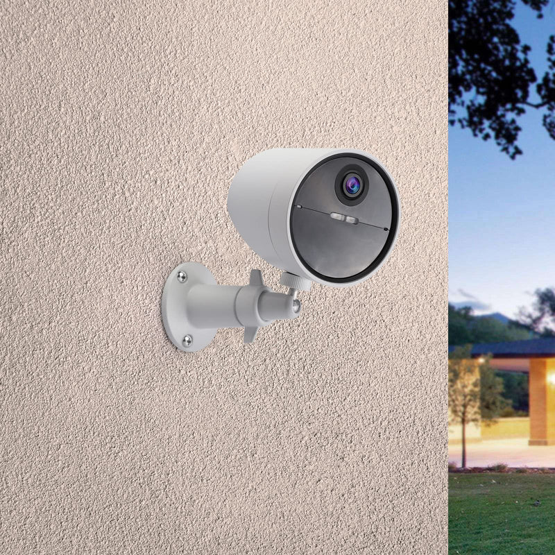 [Australia - AusPower] - 2 Pack Wall Mount Holder Compatible with SimpliSafe Outdoor Security Camera, 360°Rotation Security Bracket with 1/4 Screw Thread , Camera Not Included (White) 