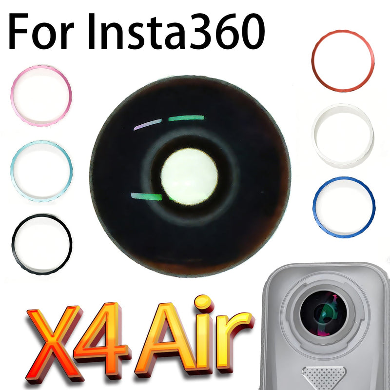 Koulele HD Optical Replacement Lens for Insta360 X4 Air, Wide Angle, Compatible with 360 X4 Air, Repair Part (Silvery2pic) Silvery2pic