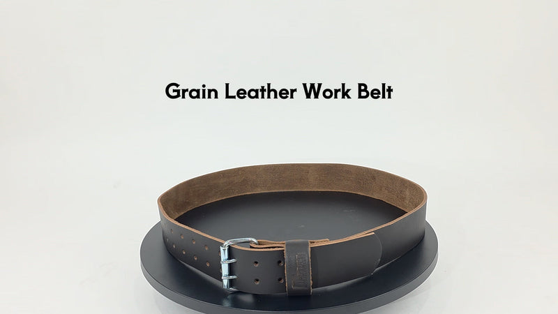 TRUTUCH chocolate leather work tool belt with durable tool bags and multiple utility pockets