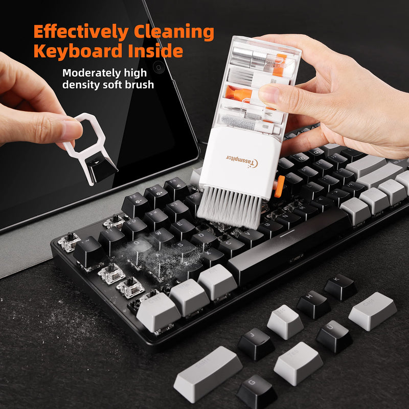 [Australia - AusPower] - Laptop Cleaning Kit Keyboard Cleaner, Keyboard Cleaning Kit Electronics Cleaning Tool for MacBook iPad Phone iPhone Pro, Brush Tool for Tablet, Computer, PC, TV Camera Lens Computer Vacuum Keyboard Bright White 