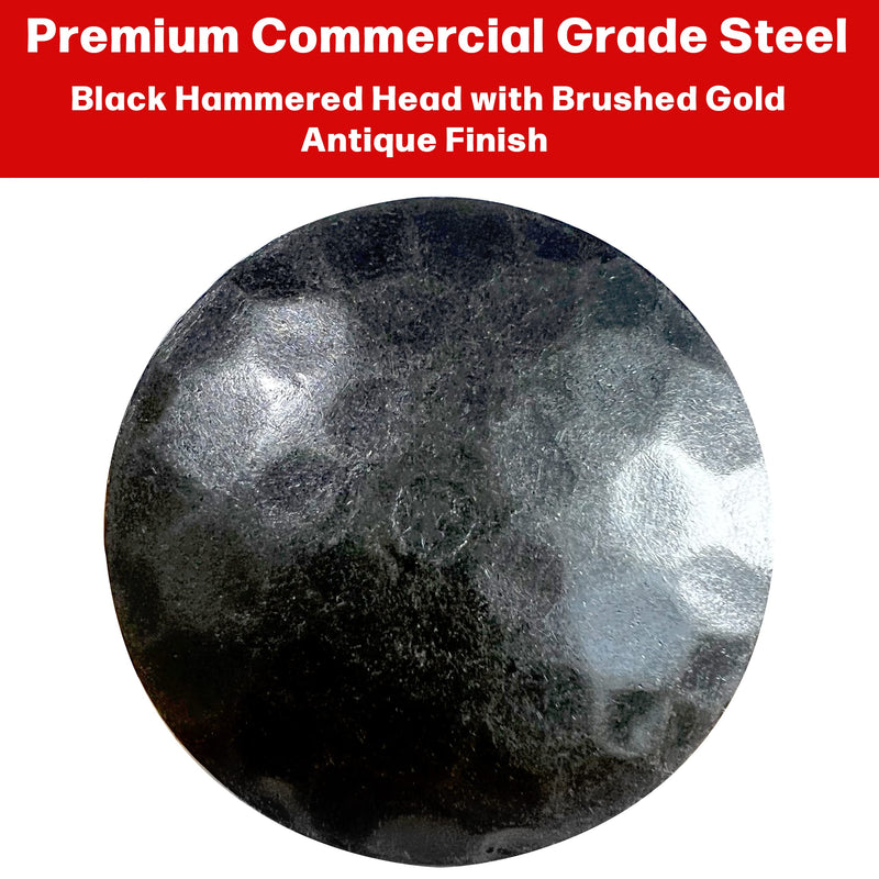 [Australia - AusPower] - 25 Pack- 1.75 Inch Iron Clavos Decorative Nails Screws Forged Hammered Door Nails Wood Furniture Upholstery Tacks Rustic Antique Forged Finish by Sidco Supply 25Pk 1.75" Black 