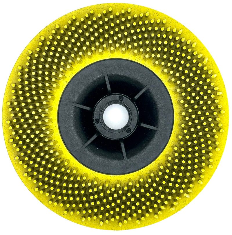 [Australia - AusPower] - 4-1/2” x 5/8”-11 80 Grit Yellow Bristle Disc | Ceramic-Aluminum Oxide Abrasive Bristle Disc with 5/8”-11 Fast Change Hub | Remove Coatings Paint Rust Contaminants Weld Burn | Pack of 1 80 Grit (Yellow) 