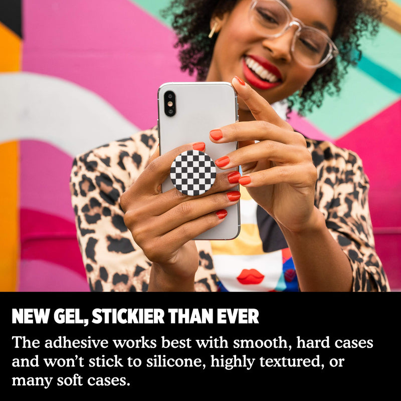 [Australia - AusPower] - PopSockets: Phone Grip with Expanding Kickstand, Pop Socket for Phone - Checker Black 
