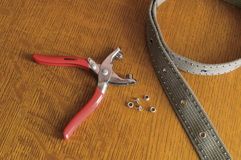 [Australia - AusPower] - Arrow GEPK532 Eyelet Tool Kit, Hole Punch Pliers for Fabric, Leather, Canvas, Includes 100 Eyelets, 5/32-Inch, Gold,silver 