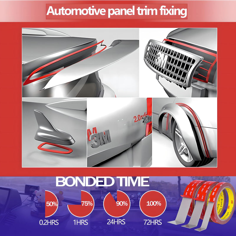 [Australia - AusPower] - 3M double sided tape heavy duty, VHB Tape. (1/4in,1/2in,1in) x 10 ft, Made of 3M VHB Tape. for Wall Photo Frame, Car Decoration, LED Strip Light. Waterproof Mounting Tape… 1/4,1/2,1in-3M-3 Rolls, Strong Pads: 1in x 8 pack. 