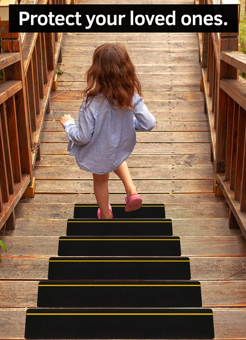 6”x30” Non-Slip Stair Treads Outdoor – (10-Pack) Reflective Anti-Slip Tape 10 6"x30" Reflective