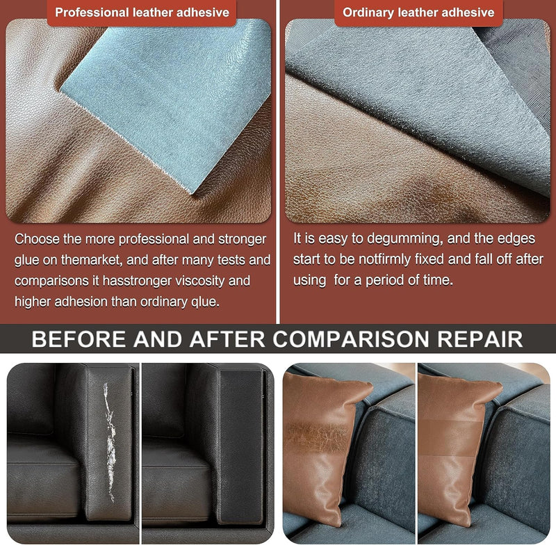 Self Adhesive Leather Repair Tape Kit- Leather Repair Patch for Furniture， Vinyl Repair Patch, Ideal for Car Seats Couch Sofa Office Chair, （3x60 Inch, Black）