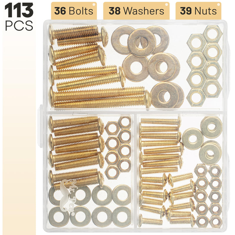 [Australia - AusPower] - Mr. Pen- Gold Nuts and Bolts Kit & Hand Drill with 10 Drill Bits 