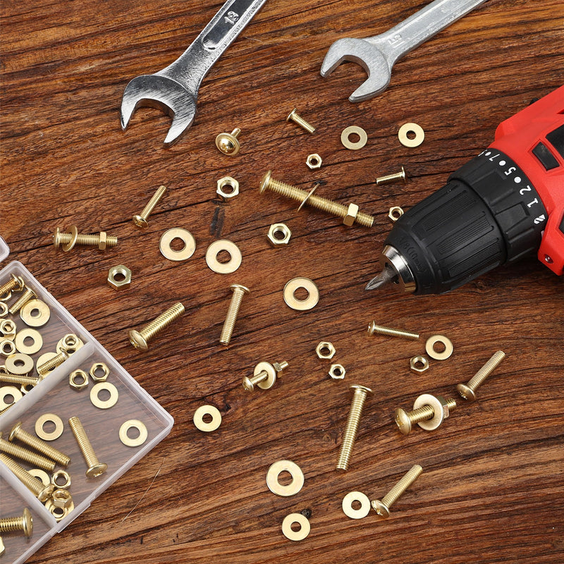 [Australia - AusPower] - Mr. Pen- Gold Nuts and Bolts Kit & Hand Drill with 10 Drill Bits 