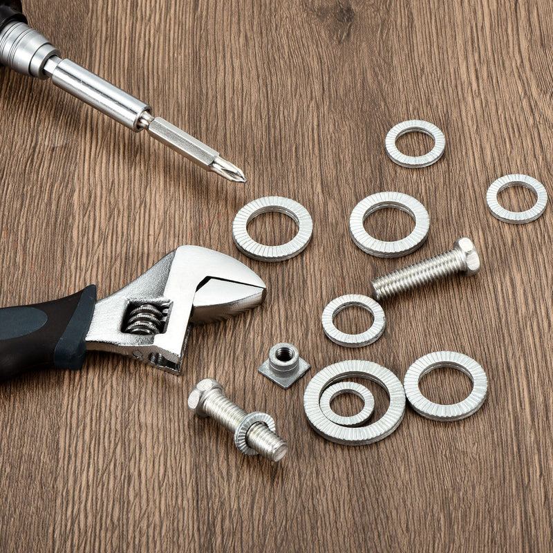 Uxcell Wedge Locking Washers for M8 Bolts, 50pcs Manganese Steel Vibration Resistant Safety Washers 50