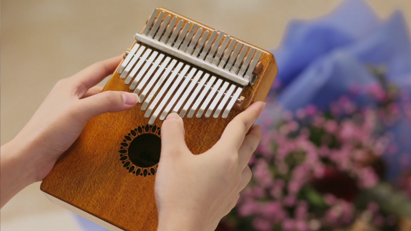 Newlam Kalimba Thumb Piano 17 Keys, Musical Gift for Kids and Adults Wood