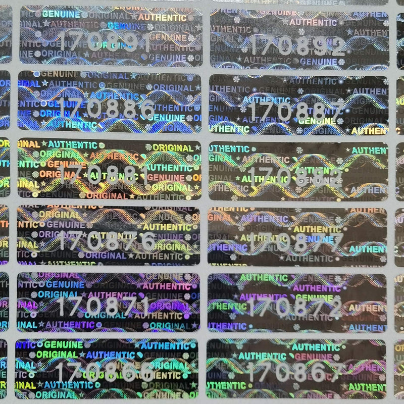 550 pcs Tamper Proof Hologram Stickers High Security Tamper Evident Seal Warranty Void Original Genuine Authentic Holographic Labels/Stickers w/Unique Sequential Serial Numbering(Silver) Silver 550 pcs
