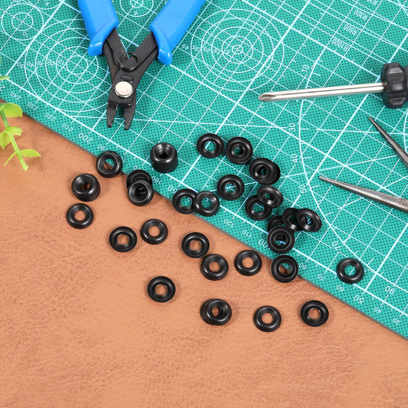[Australia - AusPower] - 200 Pcs Countersunk Finish Washers #8 Stainless Finishing Washers Stainless Steel Cup Washer(Black) 