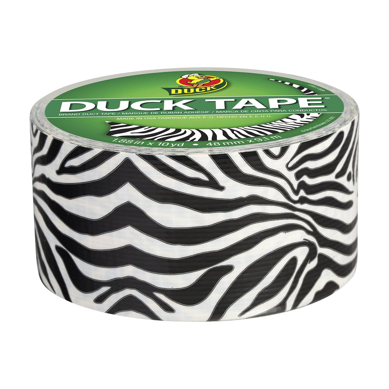 Duck Brand 280110 Zig-Zag Zebra Printed Duct Tape, 1.88 Inches x 10 Yards, Single Roll