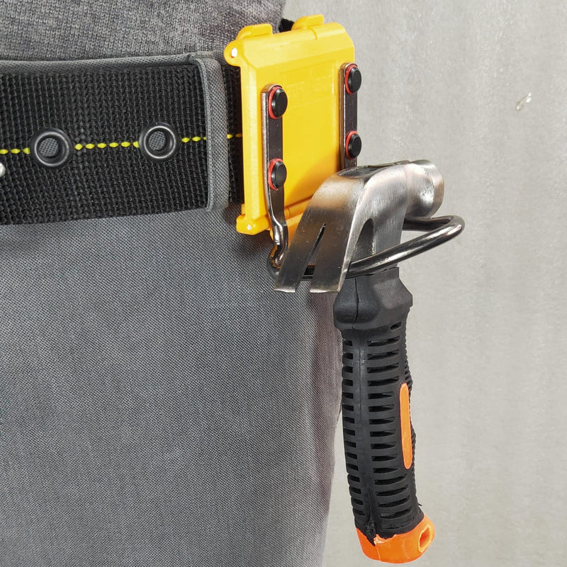 Measuring Tape Holder, Tape Measure Holster, Hammer Holder for Belt, Hammer Holster, Drill Holster, Impact Driver Holster Clip on Tool Belt. Hammer Holster in Yellow