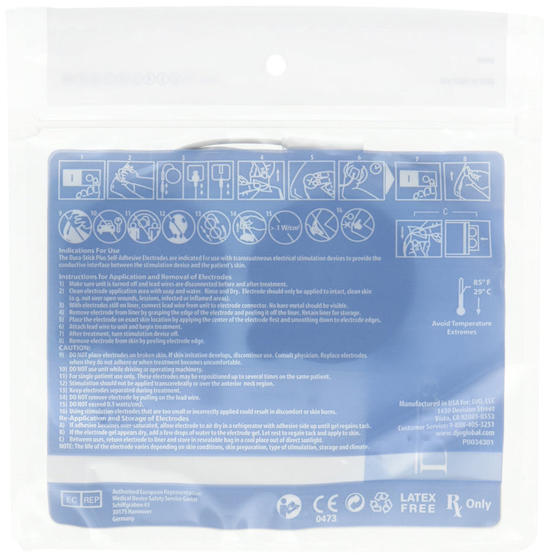 [Australia - AusPower] - Chattanooga Dura-Stick Plus Self Adhesive Electrodes, 2" Round (40 Pack) 