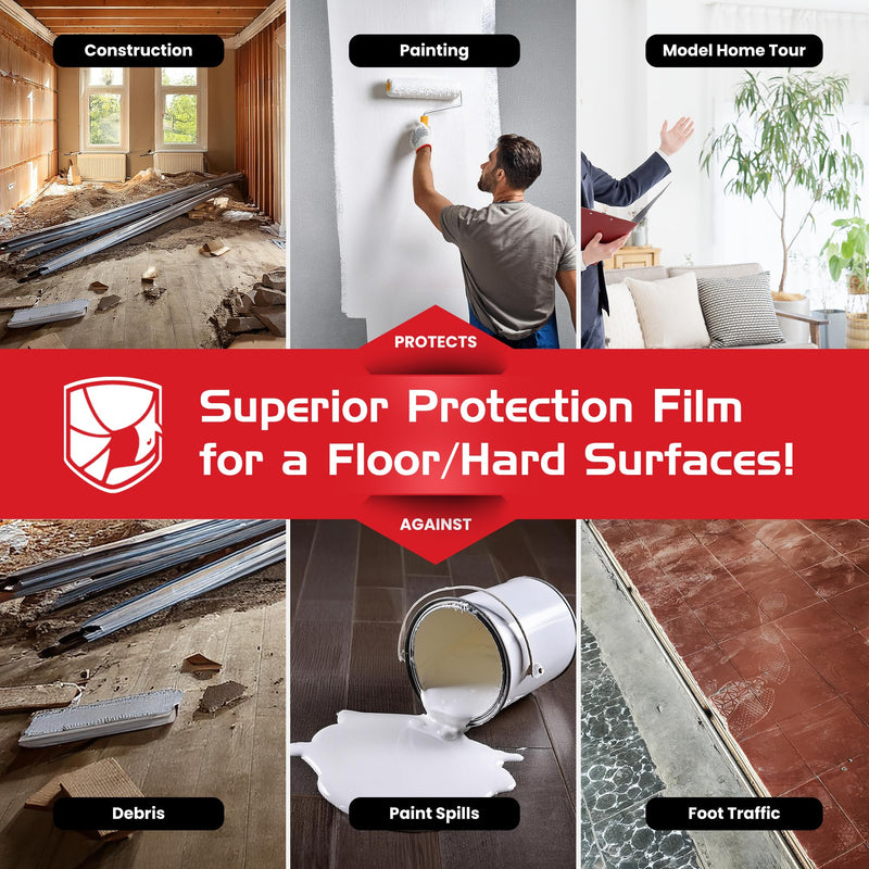 ArmorDillo New 3-Ply Strong Easy to Use Hardwood Floor, Hard Surface Protection Film (18" x100') 17.5x1200 Inch (Pack of 1)
