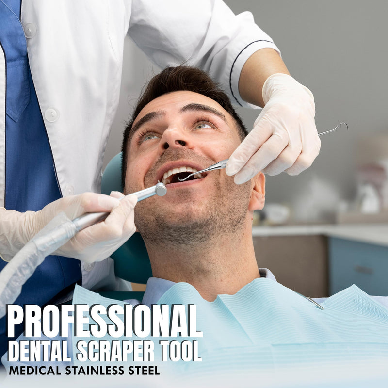 [Australia - AusPower] - Professional Dental Tools |Tartar Scraper For Dentist, Personal Use and Pets | Plaque Remover For Teeth, Premium Oral Care Double ended Hollow Scaler | U5/33 Japanese Stainless Steel 
