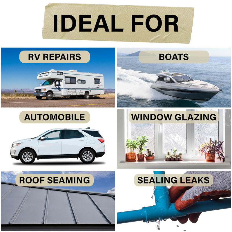 ELK Butyl Seal Tape - 1 Inch x 50 Feet - Weather Resistant, Strong & Durable - Ideal for Crawl Space, Windows, RVs, Boats, Automotive and Roof Repair