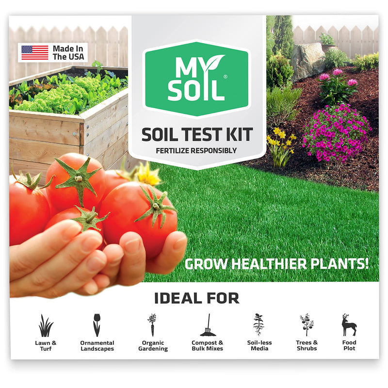 MySoil Soil Test Kit, Unlock Your Lawn & Garden Potential, Complete & Accurate Nutrient and pH Analysis with Recommendations Tailored to Your Soil and Plant Needs 1 Kit
