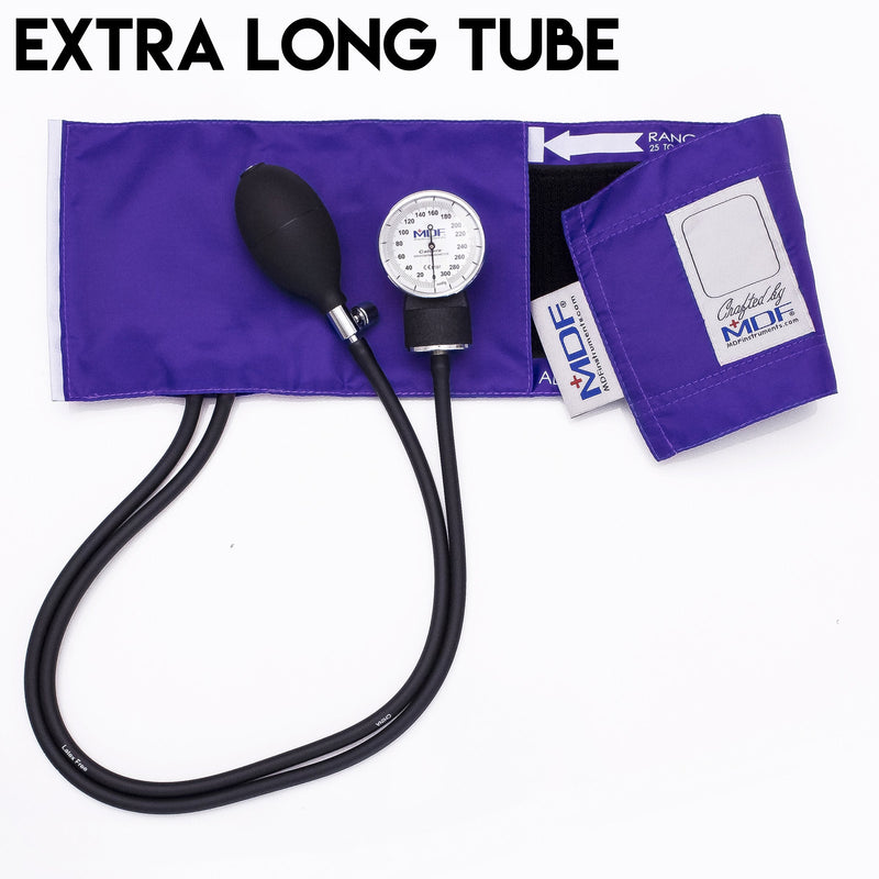 [Australia - AusPower] - MDF Instruments Calibra Aneroid Premium Professional Sphygmomanometer + Latex-Free Pediatric Replacement Blood Pressure Monitor Cuff - Double Tube 