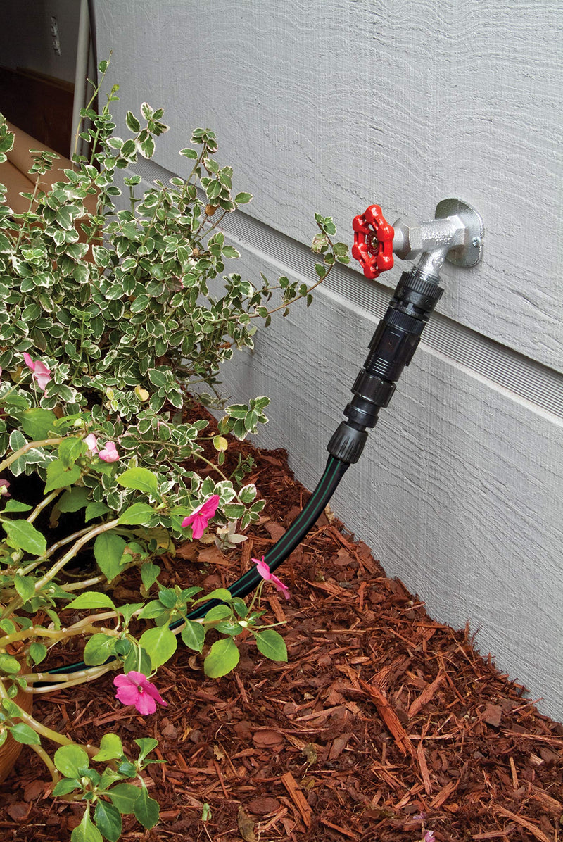 [Australia - AusPower] - Rain Bird FCKIT-1PK Drip Irrigation Easy Fit Faucet Connection Kit for 1/2" Tubing, Includes Pressure Regulator and Filter,black 