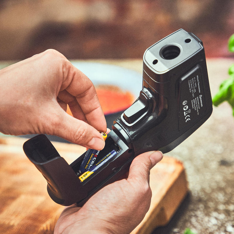 [Australia - AusPower] - BURNHARD Infrared Thermometer, Dual Laser, -50 - 550 °C, Laser Temperature Meter with Hold Function, Battery Operated, Emissivity Adjustable, Ideal for Pizza Stones and Grill Plates 