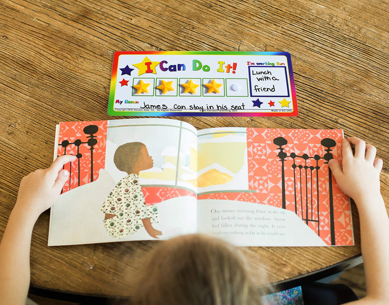 [Australia - AusPower] - I Can Do It! Token Board. Colorful Magnetic Rewards Chart with Positive-Reinforcement Stars and Customizable Goal Box. Great for Ages 3-10. Measures 5-Inches by 11-Inches 