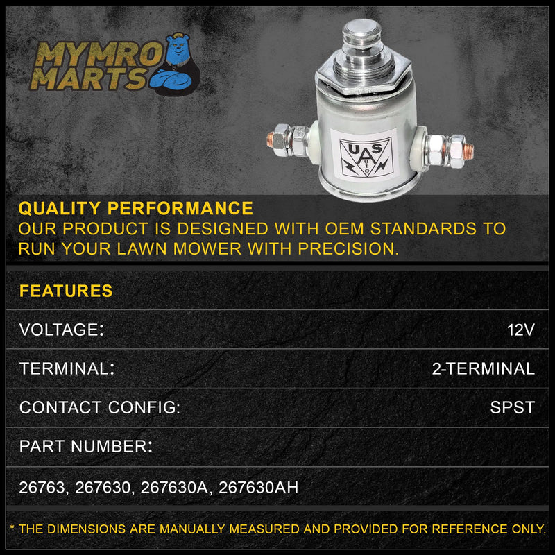 [Australia - AusPower] - New 267630AH relay solenoid valve for aerial work platform agriculture construction material handling paving and lawn care equipment applications forTrombetta 26763 267630 267630A 