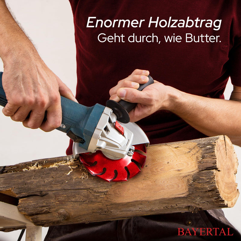 [Australia - AusPower] - BAYERTAL® Rasp Disc 125 mm - Wood Grinding Disc for Angle Grinder | Flex Disc, Milling Disc, Sanding Disc, Wood Milling Wheel for Fast Sanding & Milling Raspel Ø 125 x 22,23 mm 