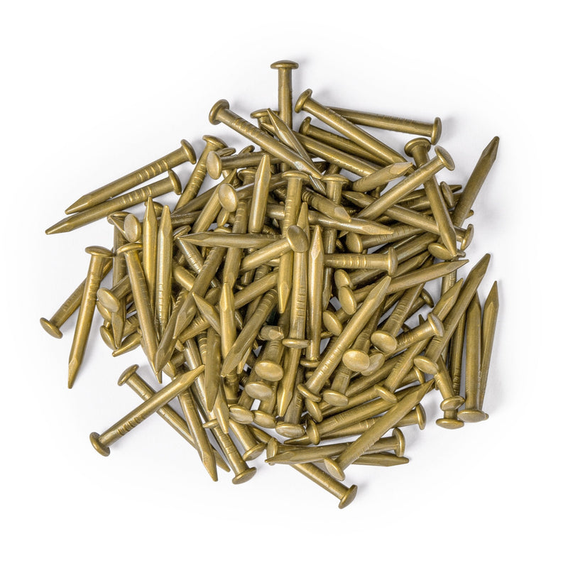 [Australia - AusPower] - Pure Brass Nails, 0.6 Inch, Bag of 100 - Architectural, Interior Design, Doors, Furniture Cabinet Customization Hardware 