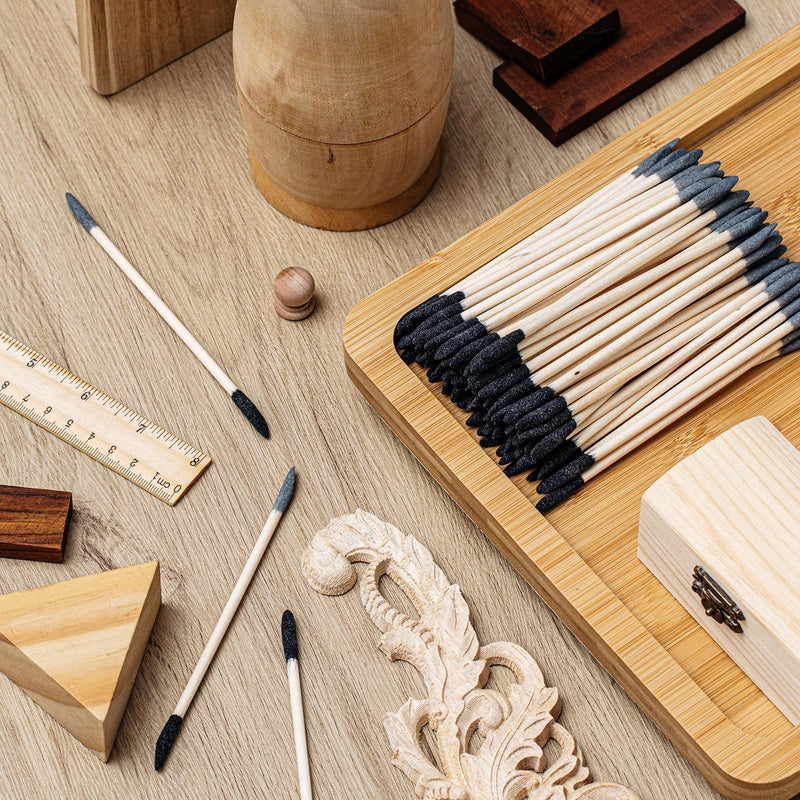 [Australia - AusPower] - 60 Pcs Sanding Sticks Double End Matchsticks Sanding Twigs Fine Detailing Polishing Sticks for Plastic Models Wood Hobby, 120/280 Grit, 5.4 x 0.3 Inch 60 