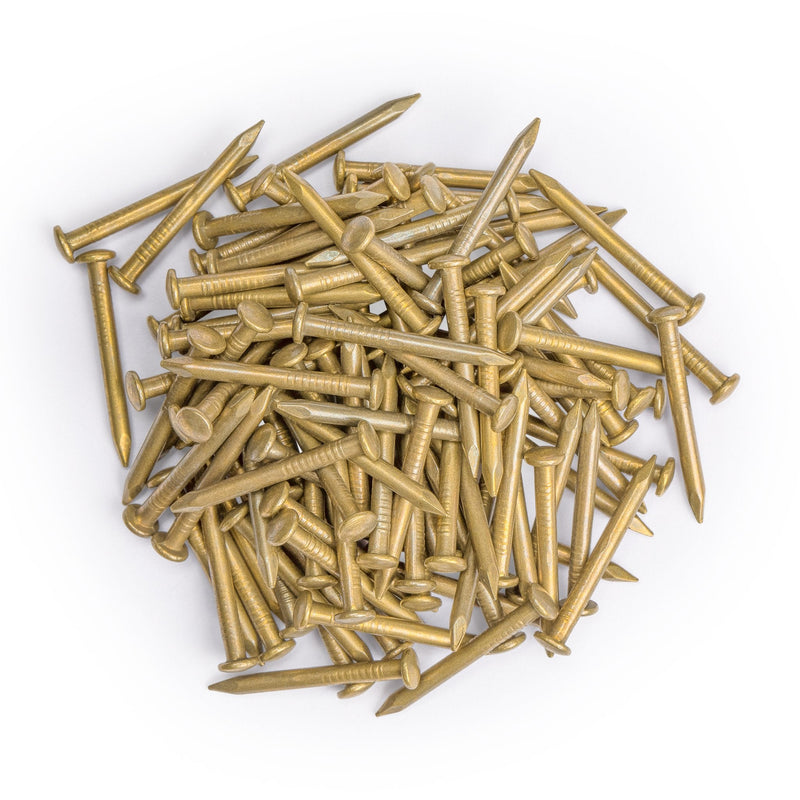 [Australia - AusPower] - Pure Brass Nails, 0.8 Inch, Bag of 100 - Architectural, Interior Design, Doors, Furniture Cabinet Customization Hardware 