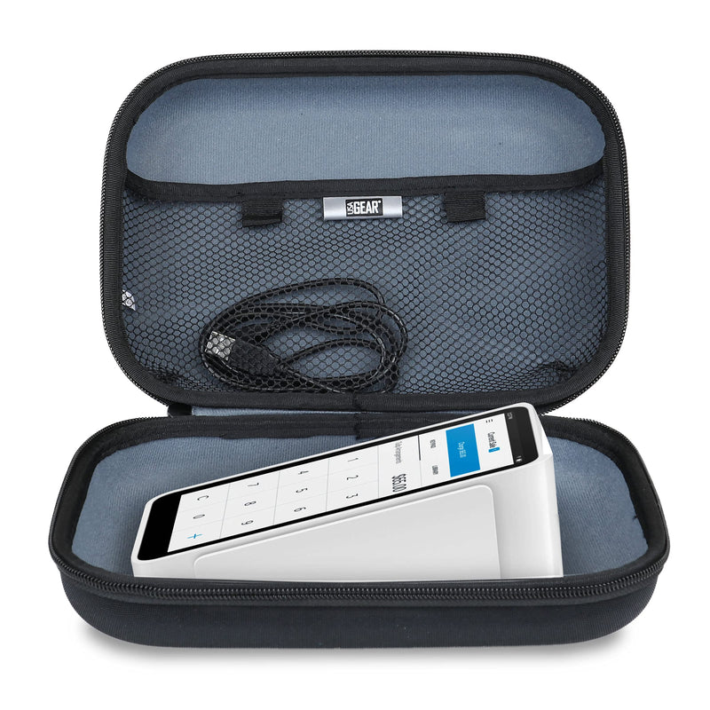 [Australia - AusPower] - USA GEAR Square Terminal Case Compatible with Square Terminal Cash Register, Square Terminal Printer Paper, and Card Reader Accessories - Water Resistant Exterior and 3 Removable Pouches - Black 