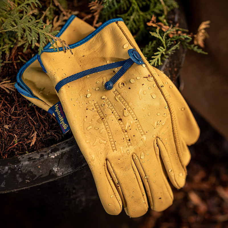 Wells Lamont Men's Adjustable HydraHyde Leather Work Gloves – Water-Resistant, Breathable, Durable – Ideal for Gardening, Landscaping, Ranching – Heavy Duty Leather Work Gloves – Saddletan, X-Large X-Large (Pack of 1)