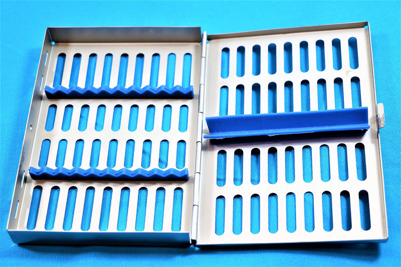 [Australia - AusPower] - German Steel Dental Autoclave Sterilization Cassette Rack Box Tray for 10 Instruments 