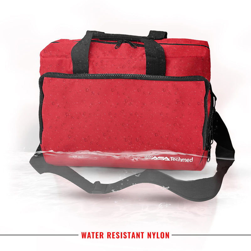 [Australia - AusPower] - ASA TECHMED Nurse Bag for Medical Equipment, Nurse Accessories Bag Ideal for Doctors, Nurses, Home Health Aids, Medical Students (Red) 