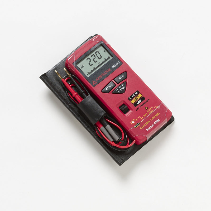 Amprobe-3156830 DM78C Credit Card Size Digital Multimeter AUTO-RANGING POCKET DMM WITH CASE