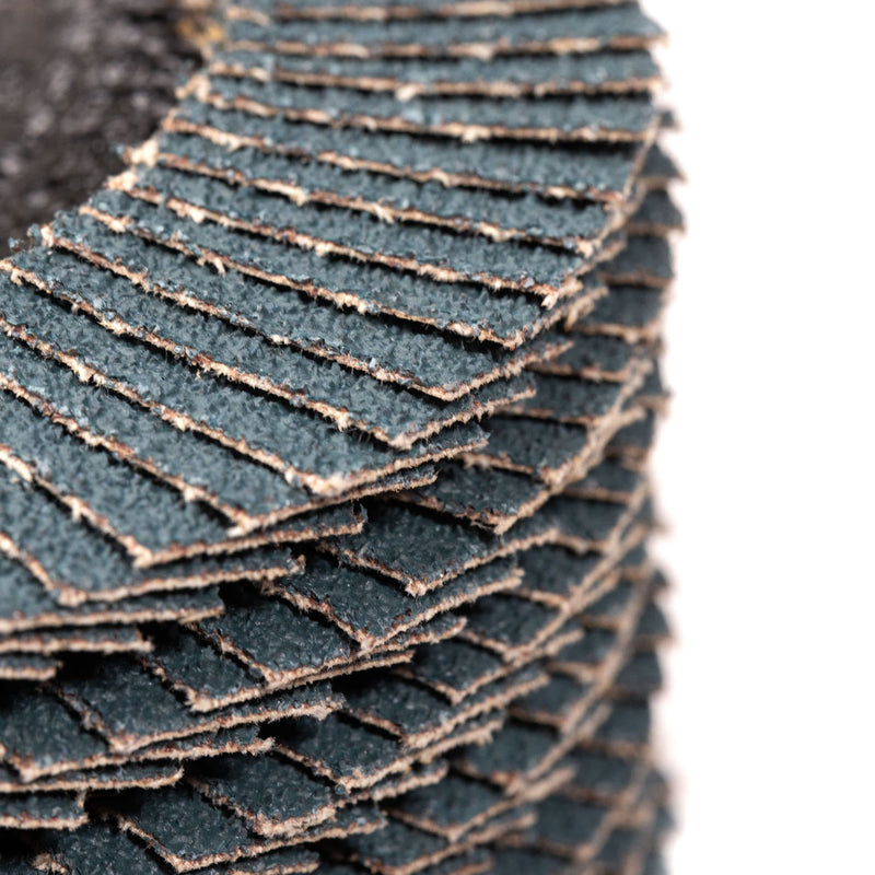 [Australia - AusPower] - Woltersberger® Set of 8 stainless steel flap discs, diameter 125 mm, grain size P40, P60, P80, P120, blue for stainless steel, metal/steel, wood, zirconium coround sanding mop slat discs Set 125 mm zircon 