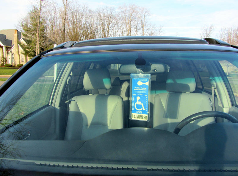 [Australia - AusPower] - Handicap Parking Placard Holder - Mirortag Silver by JL Safety, Magnetically Display & Put Away your Disabled Permit Tag with Eyes Closed. Made in USA 
