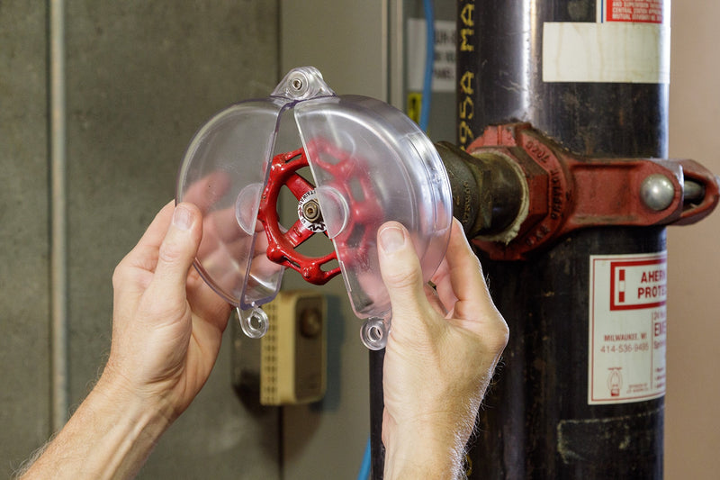 Brady 145581 Gate Valve Lockout Device, 3.1" Diameter, Styrene Acrylonitrile, 1.4" Height, 4.7" Wide, 4.7" Length