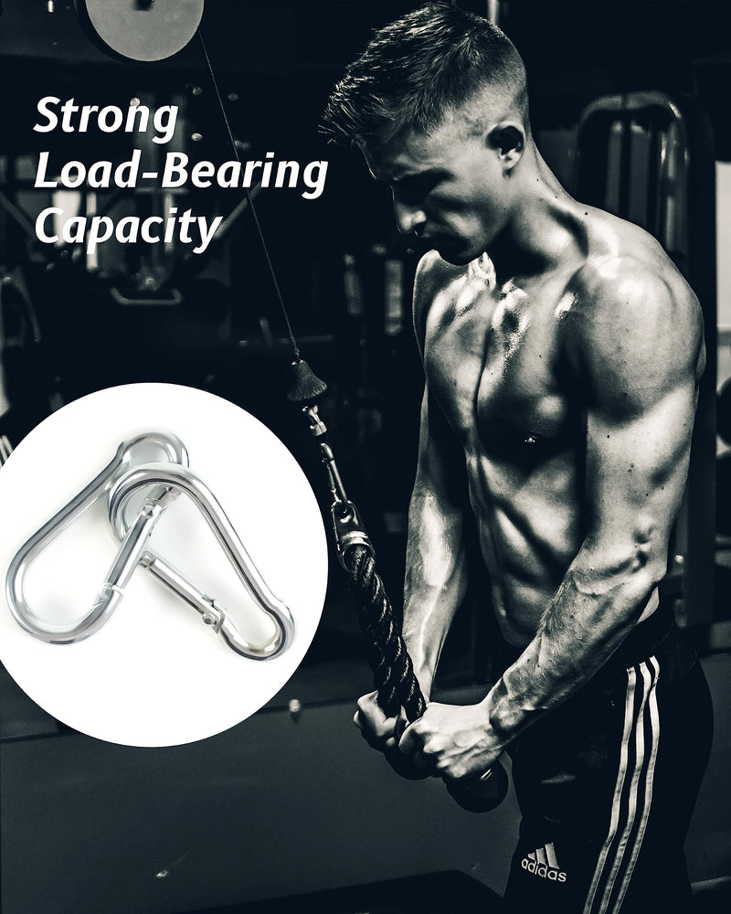 [Australia - AusPower] - Small Carabiner Ciip, 30pcs 1.57inch Mini Carabiners Clips, M4 Stainless Steel Spring Snap Hook Heavy Duty, Locking Carribenares for Climbing Hiking Camping Fishing 