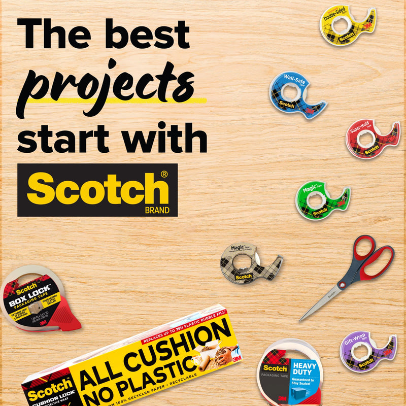 Scotch Shipping Pack, Complete Shipping Tape Dispenser Kit Super Hold Tape, 2 Heavy Duty Packaging Tape Rolls, and a Precision Mini Box Cutter Knife