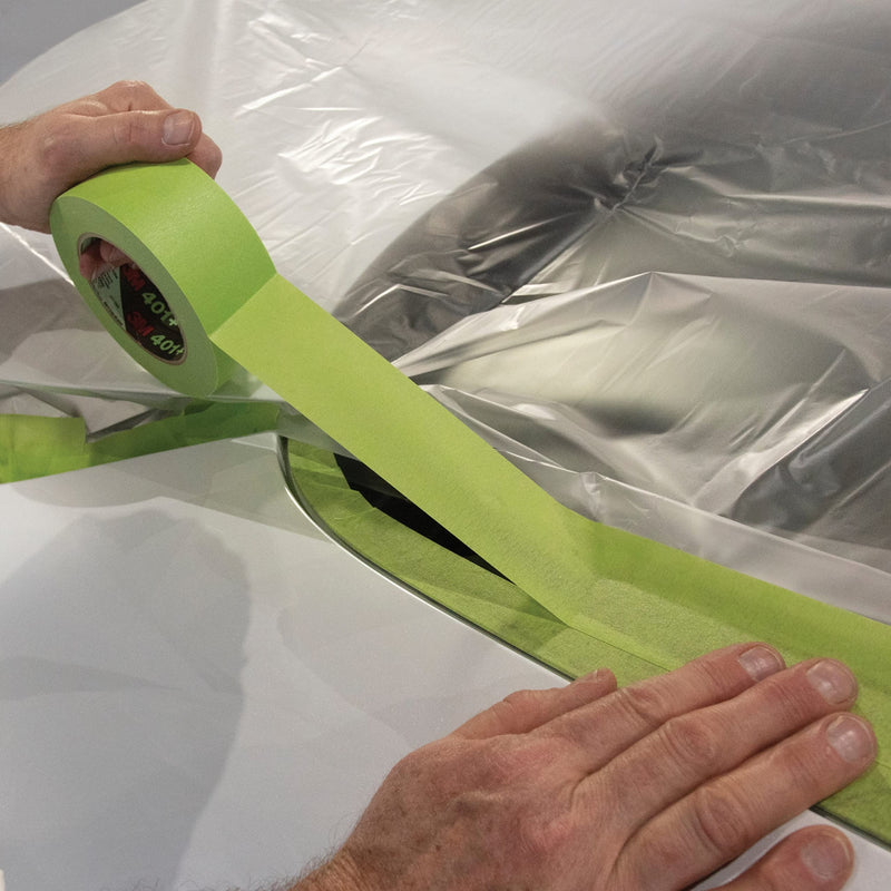 3M 401+ 2" x 60yd High Performance Masking Tape - 2" x 60 Yards Roll, Crepe Paper, Green 60.0 Yards 2.0 Inches 1